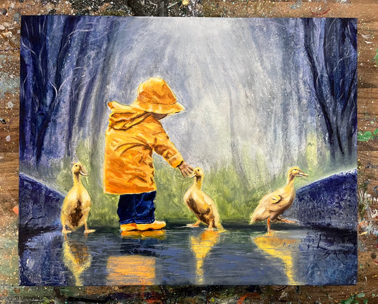 Joy in the Storm Original Oil Painting