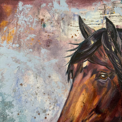 Bella The Beautiful Mare Original Oil Painting