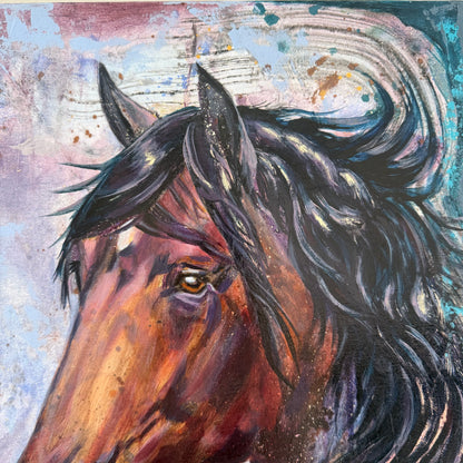 Bella The Beautiful Mare Original Oil Painting