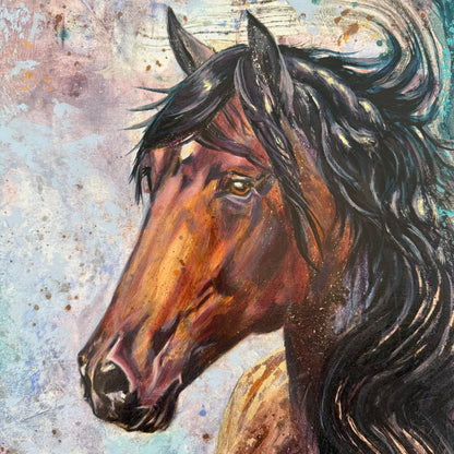 Bella The Beautiful Mare Original Oil Painting