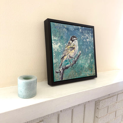 Black Capped Vireo Original Oil Painting