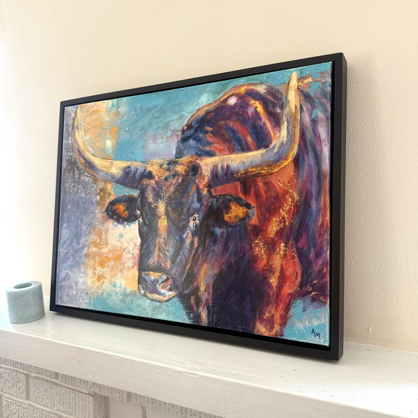 Wichita Longhorn Original Oil Painting