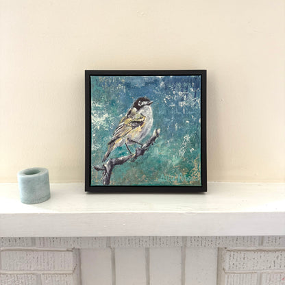 Black Capped Vireo Original Oil Painting