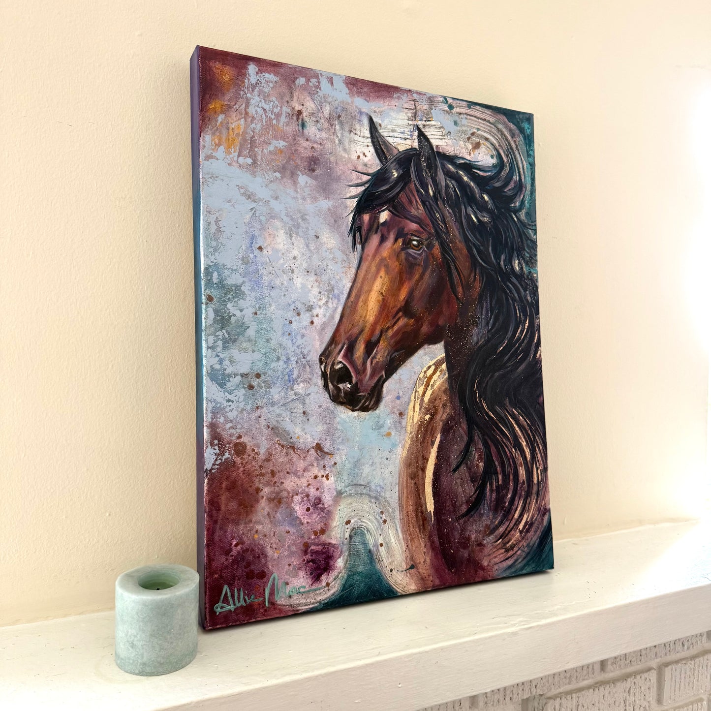 Bella The Beautiful Mare Original Oil Painting