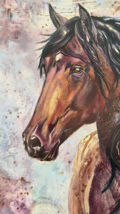 Bella The Beautiful Mare Original Oil Painting